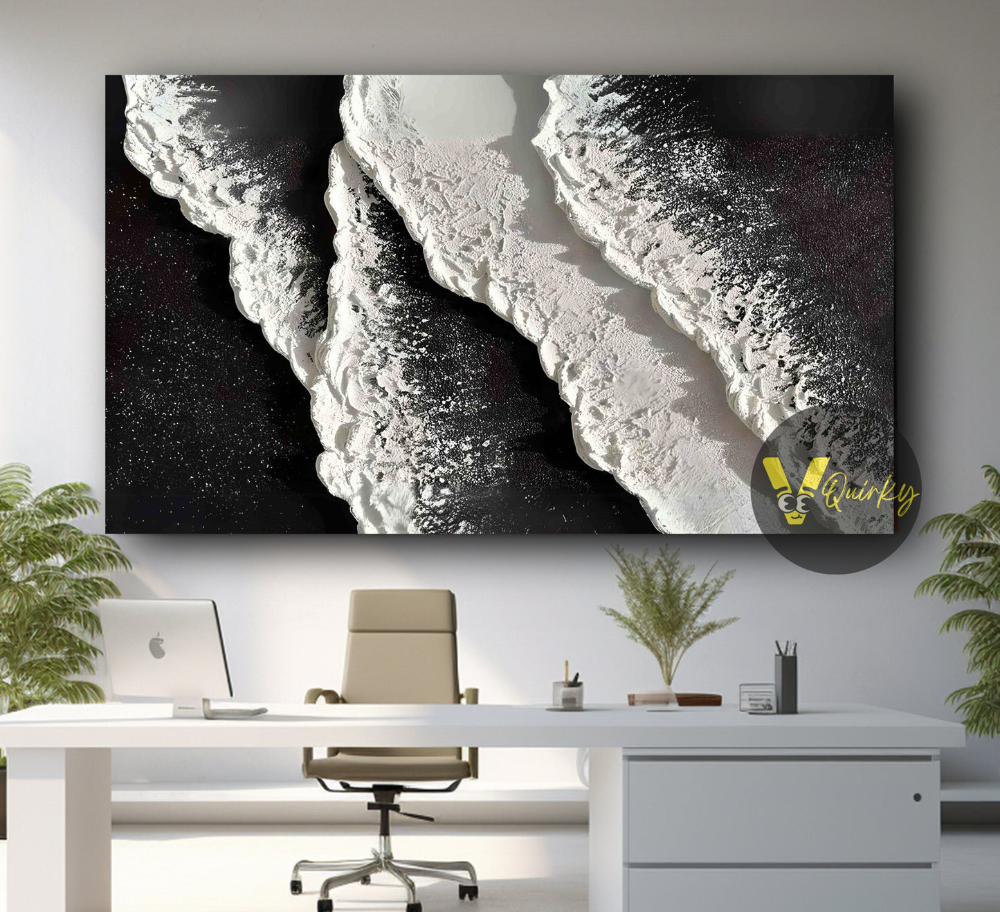 Abstract 3d Ocean Waves H2 Nature Canvas Painting