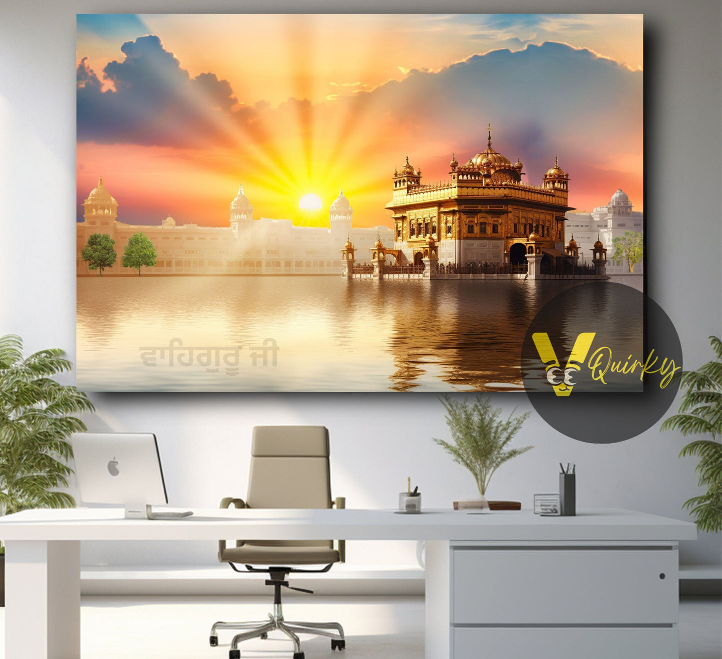 Golden Temple (WAHEGURU JI) Canvas Painting
