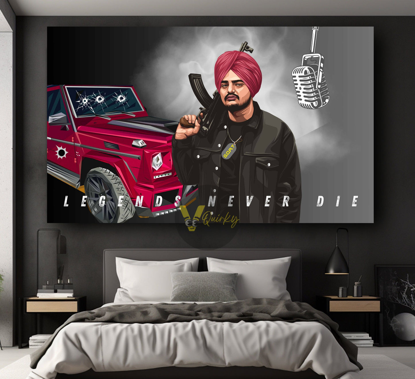 Legends Never Die (Sidhu Moose Wala) Canvas Painting