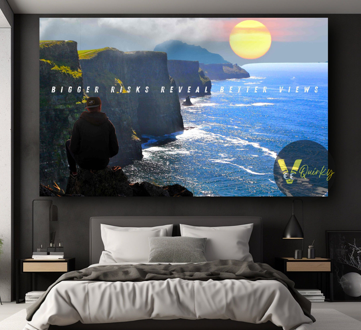 Bigger Risks Reveal Better Views Canvas Painting