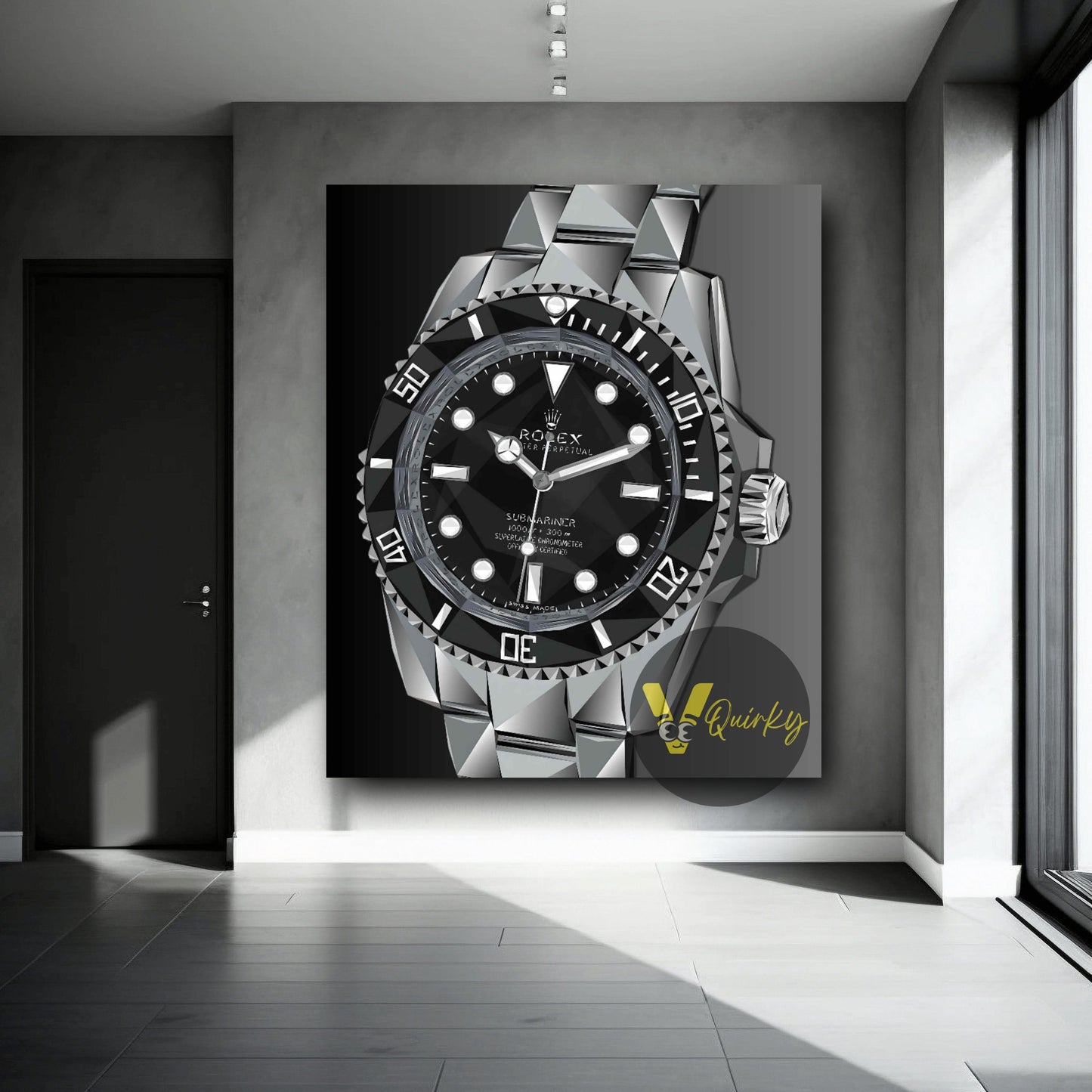 Rolex Watch Luxury Canvas Painting