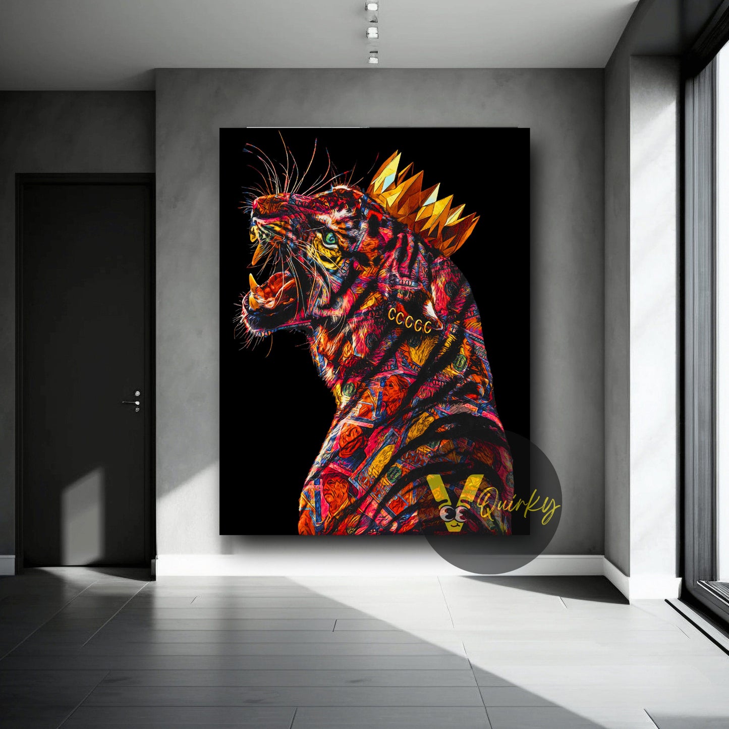 Money Mafia King Tiger V3 Canvas Painting