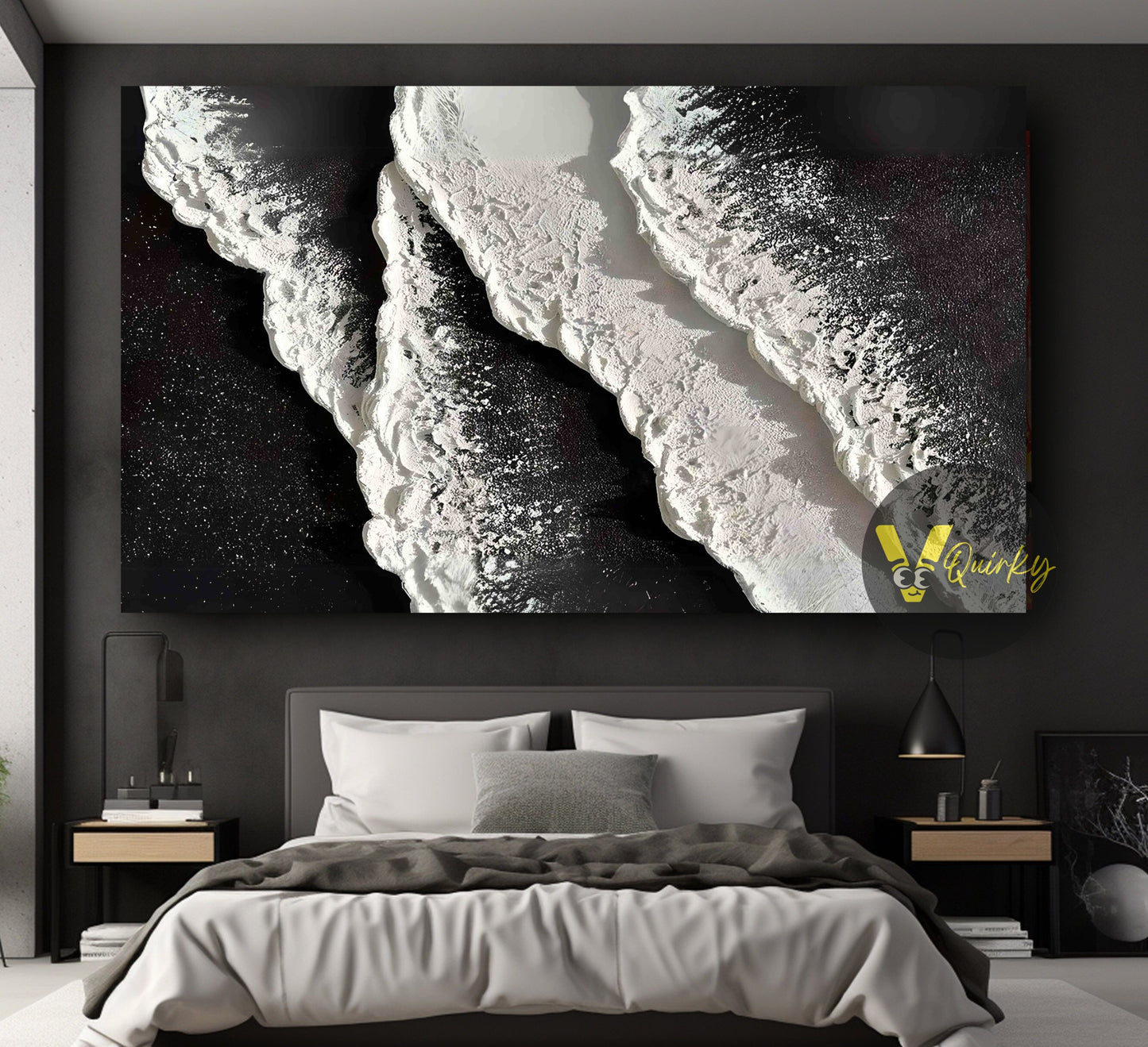 Abstract 3d Ocean Waves H2 Nature Canvas Painting