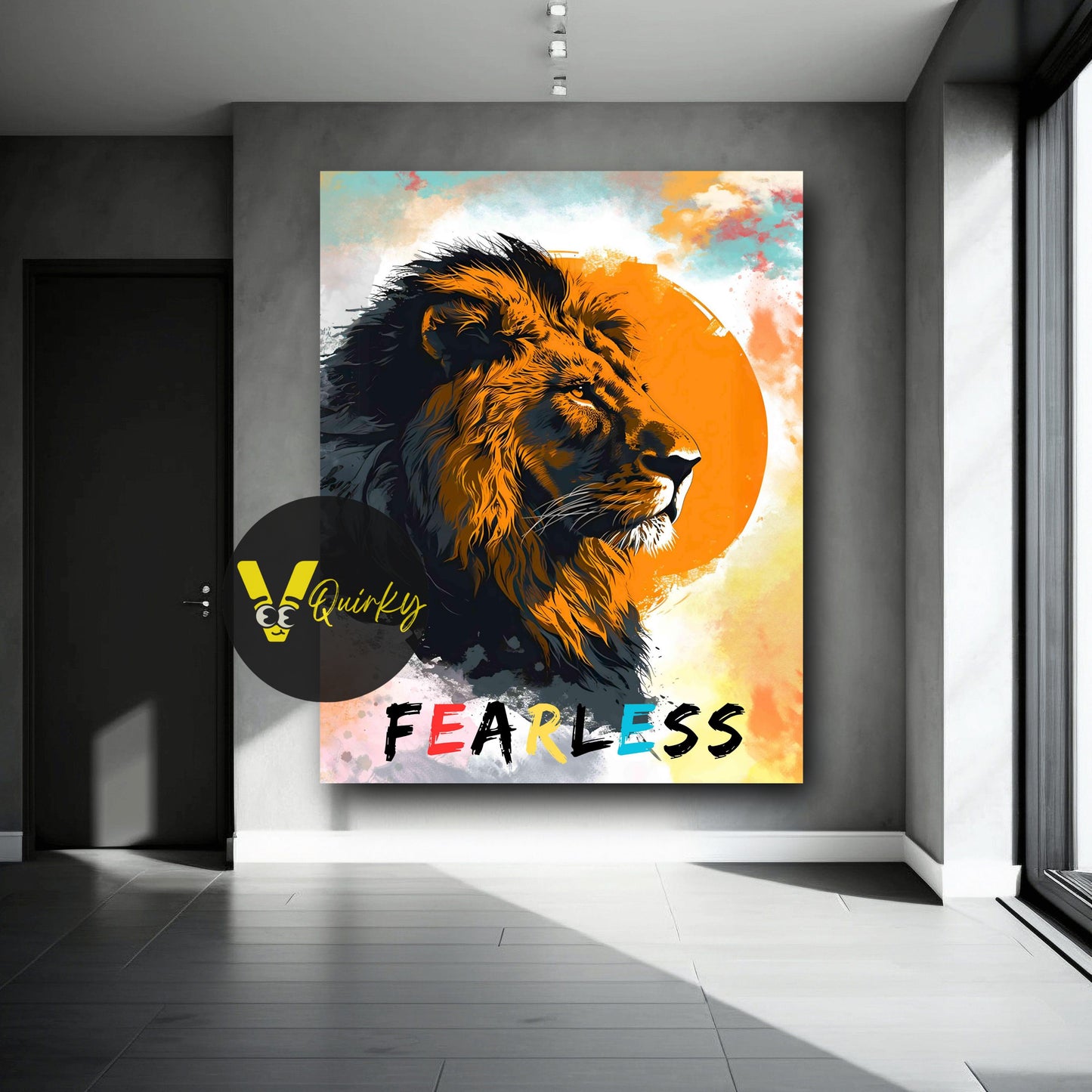Colorful Fearless Tiger Canvas Painting
