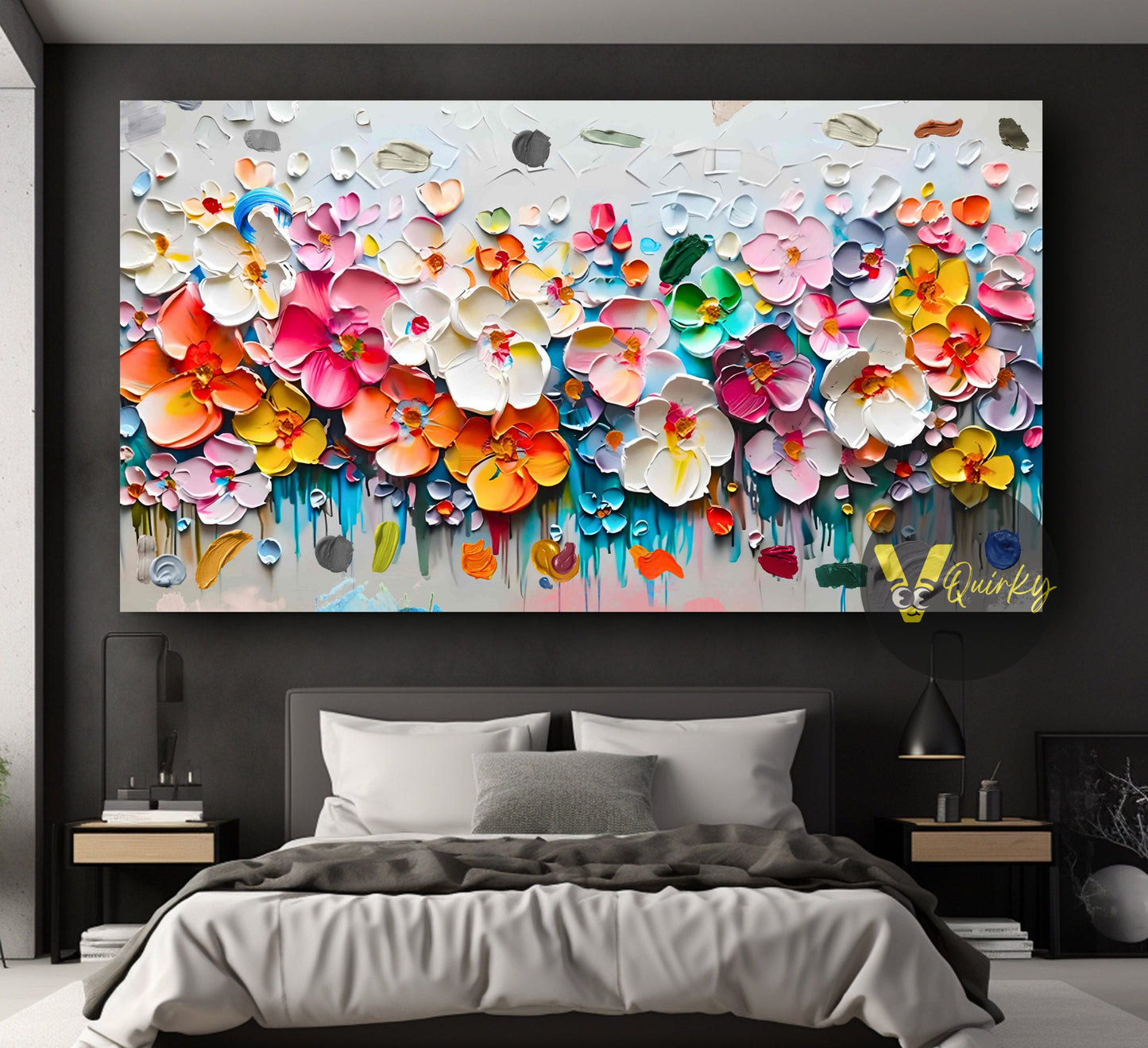 Beautiful Abstract 3d Flower Canvas Painting