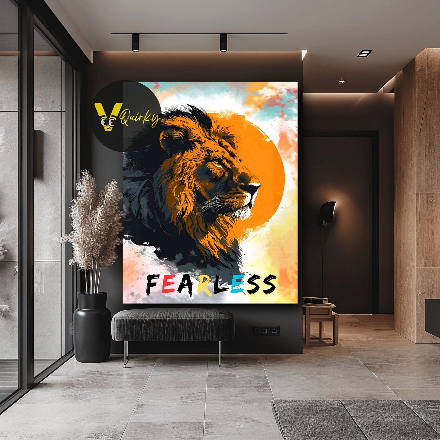 Colorful Fearless Tiger Canvas Painting