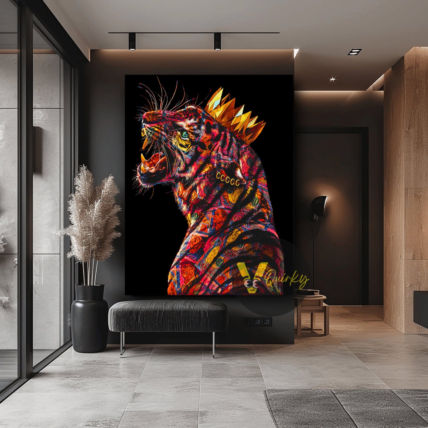 Money Mafia King Tiger V3 Canvas Painting