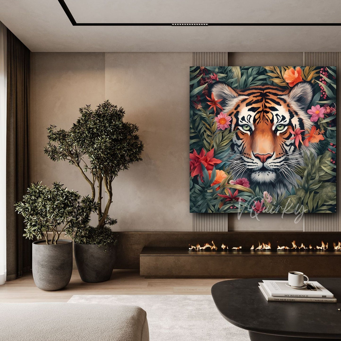 Hustling Tiger Canvas Painting