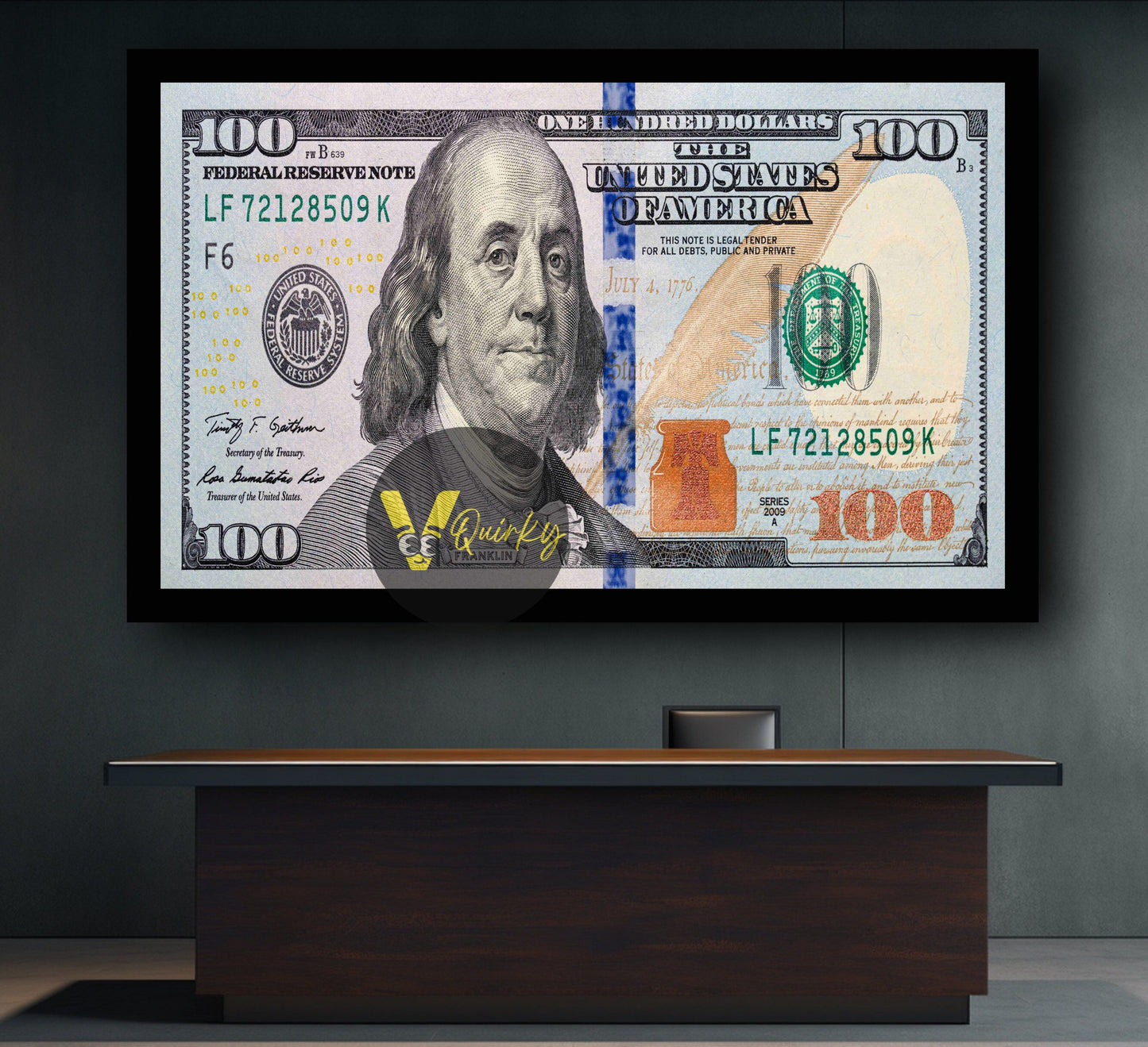 100 Dollars H1 Canvas Painting
