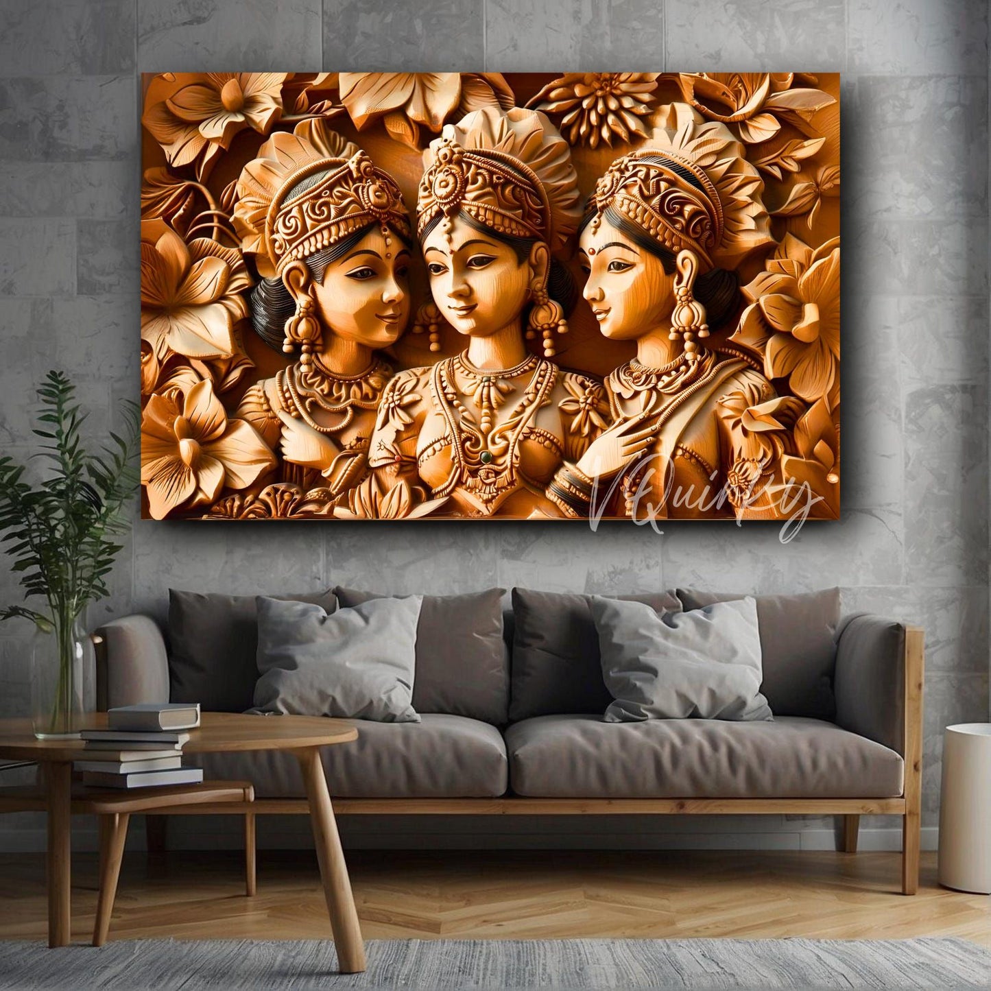 3d Traditional Women Art H2 Canvas Painting