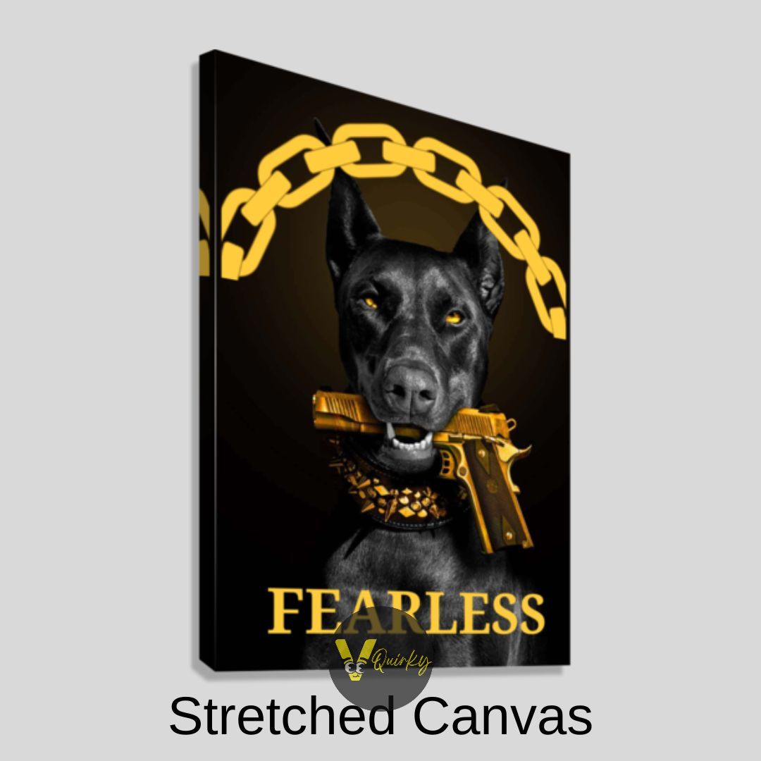 Luxury Fearless Dog Canvas Painting