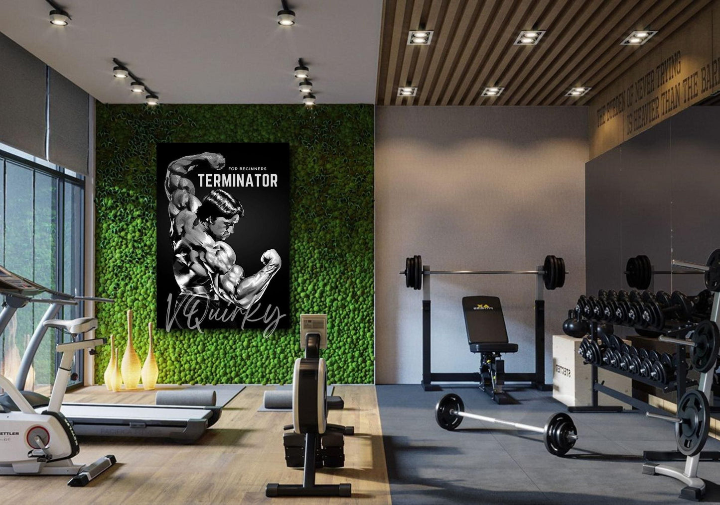 For Beginners Terminator Arnold Schwarzenegger's Gym Canvas Painting