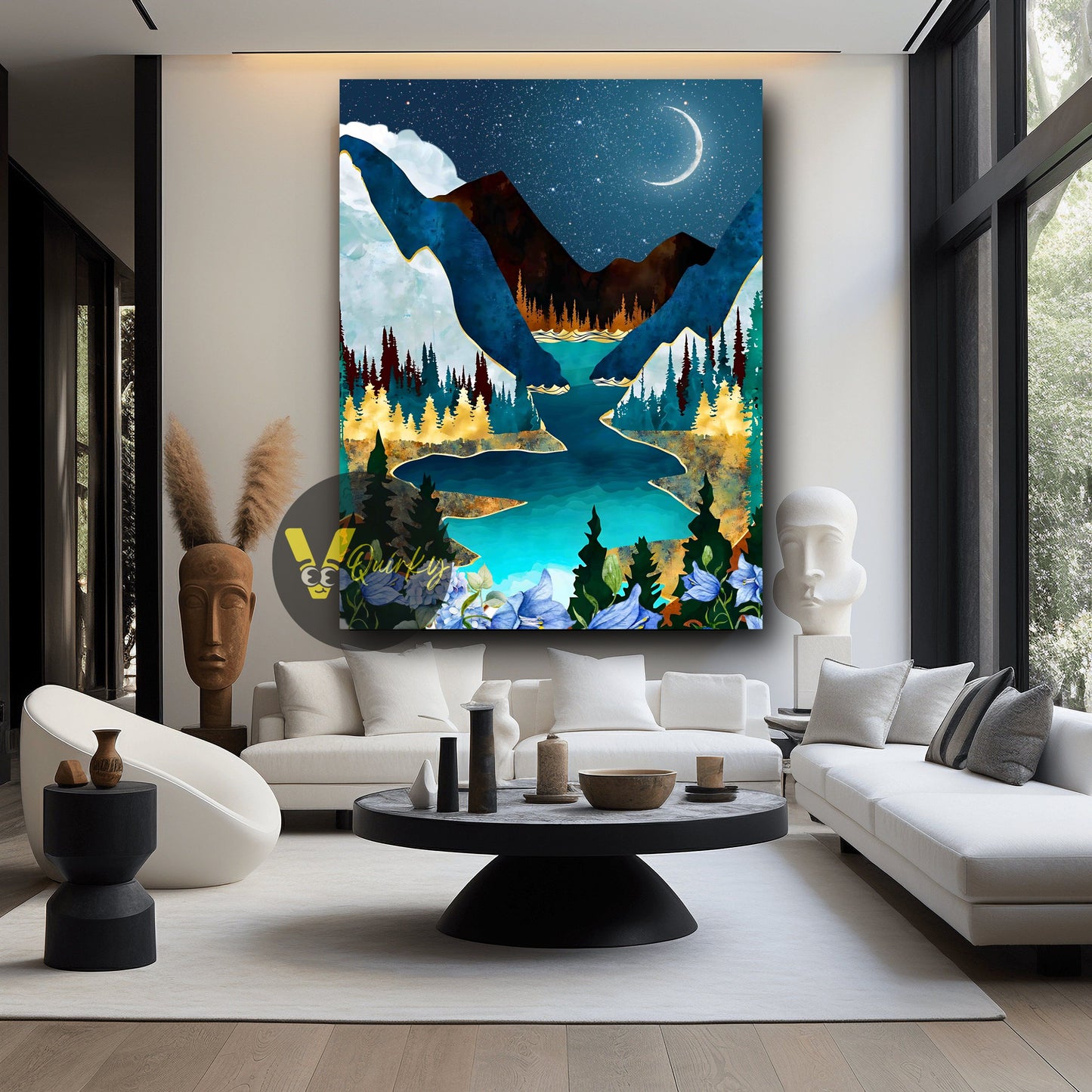 Beautiful Night View Of Nature Canvas Painting