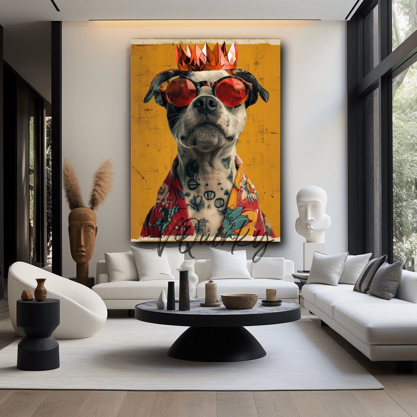 King Rocky Dog Canvas Painting