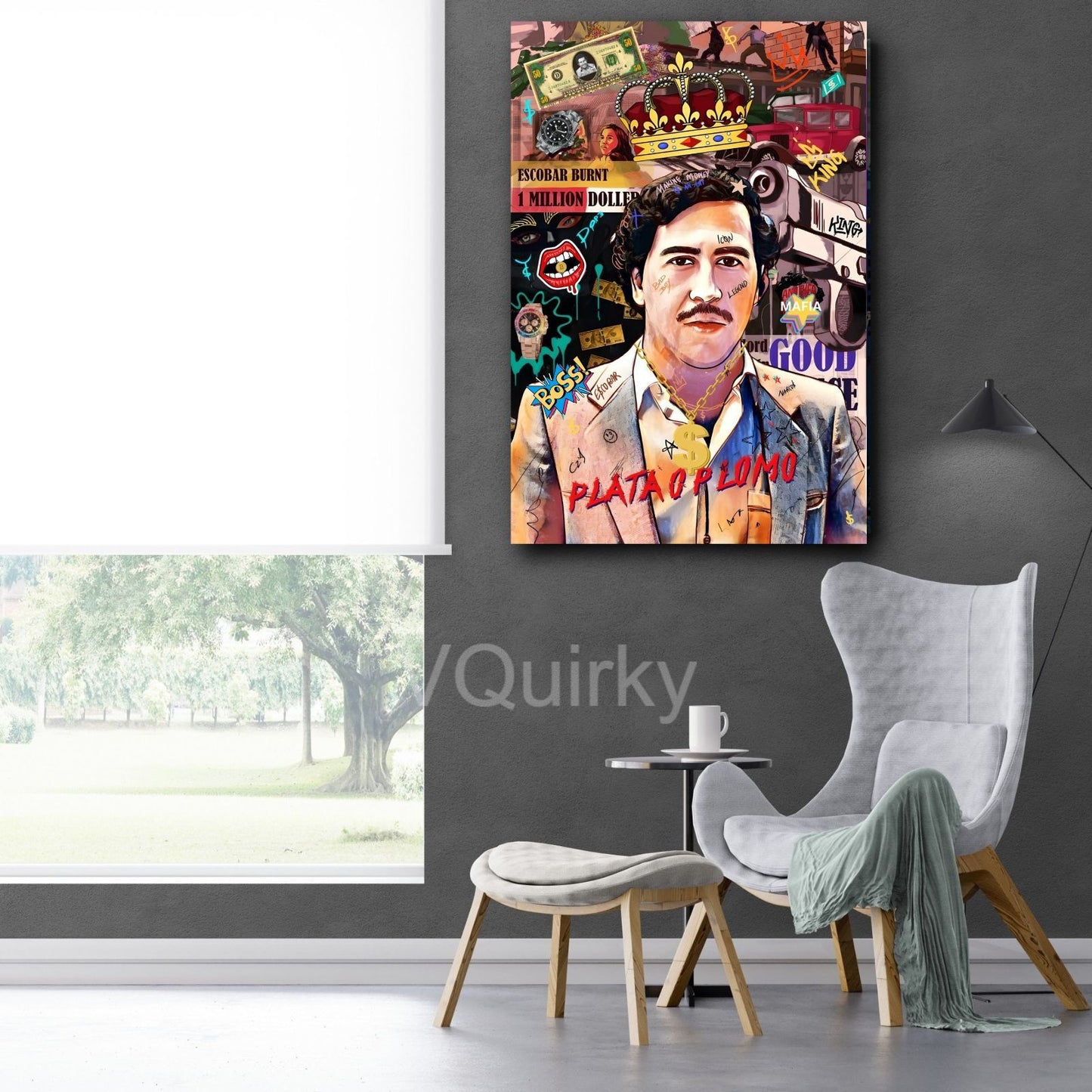 Pablo Escobar Narcos Canvas Painting
