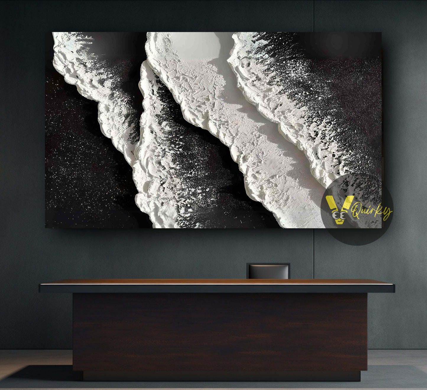 Abstract 3d Ocean Waves H2 Nature Canvas Painting