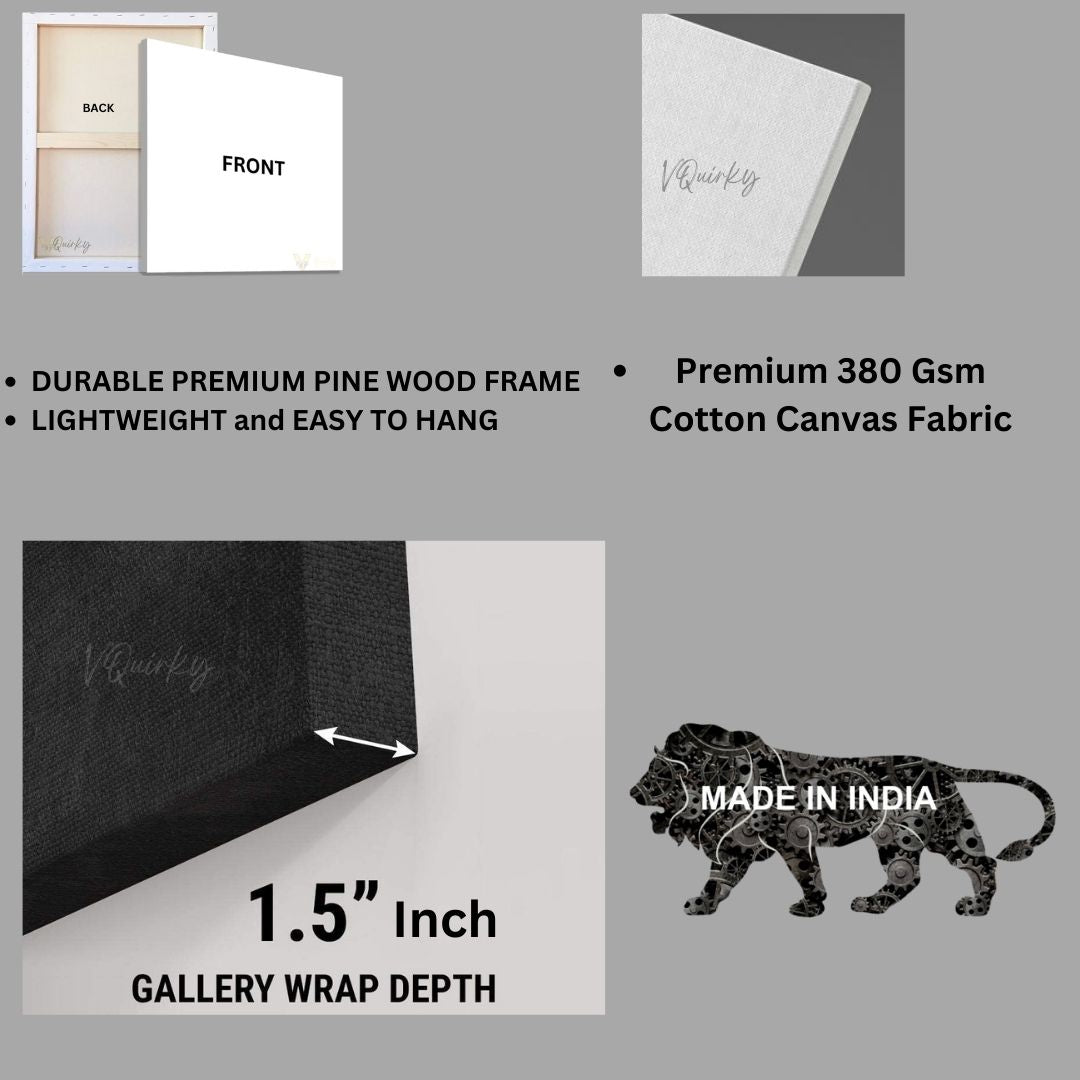 Golden COCO Chanel Canvas Painting
