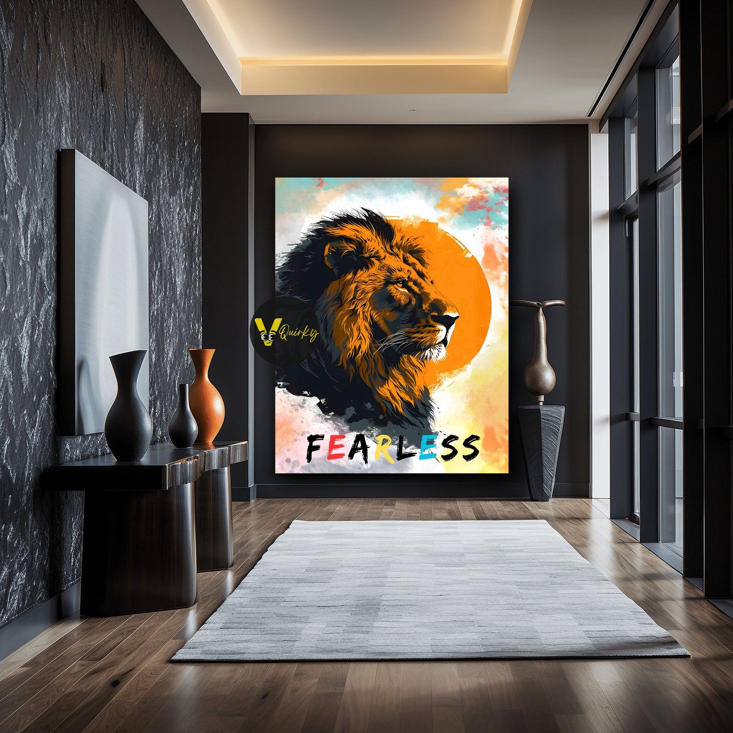 Colorful Fearless Tiger Canvas Painting