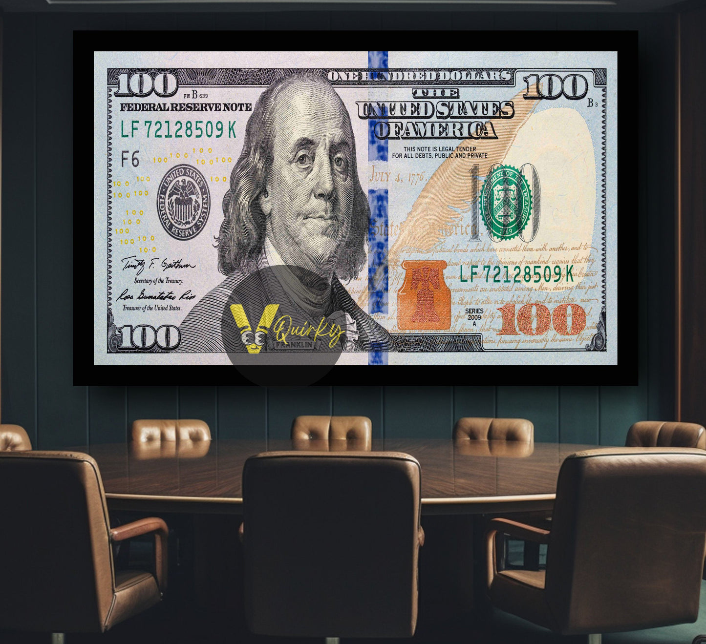100 Dollars H1 Canvas Painting