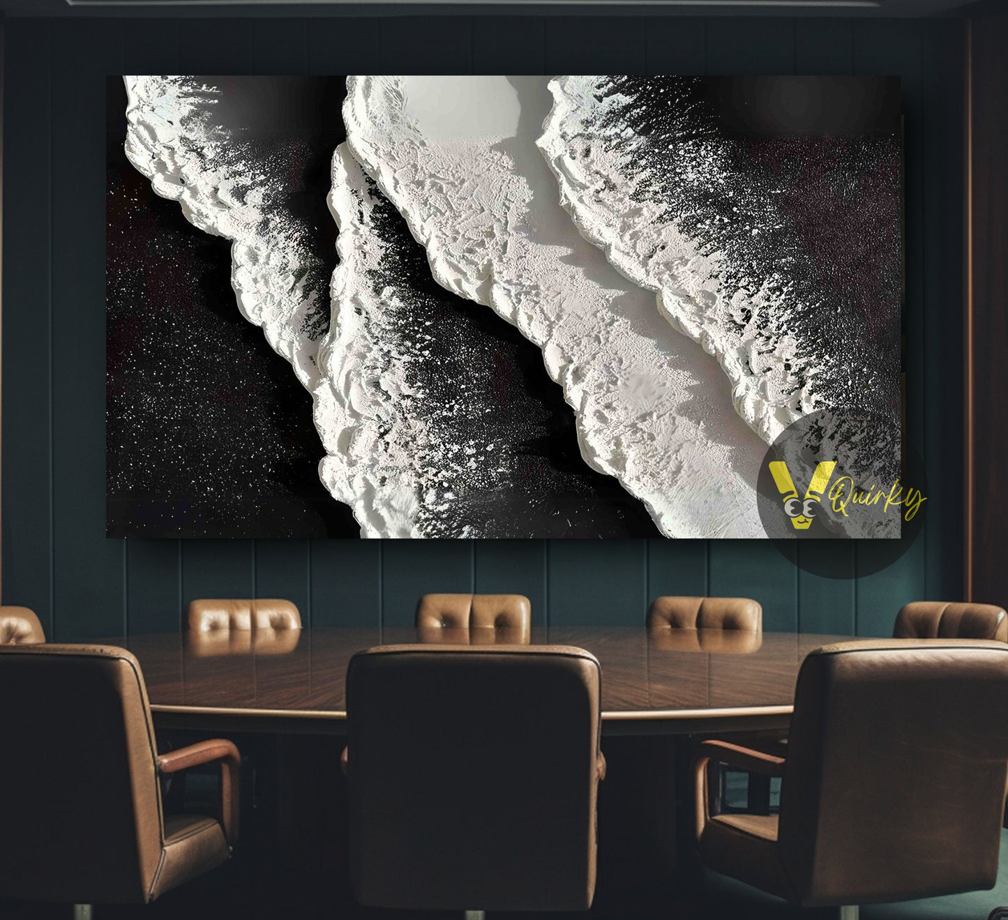 Abstract 3d Ocean Waves H2 Nature Canvas Painting