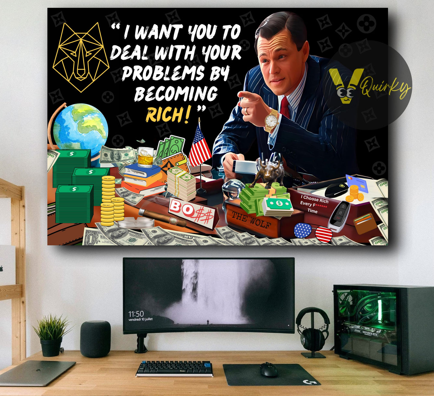 Leonardo Dicaprio (The Wolf of Wall Street 3) Canvas Painting