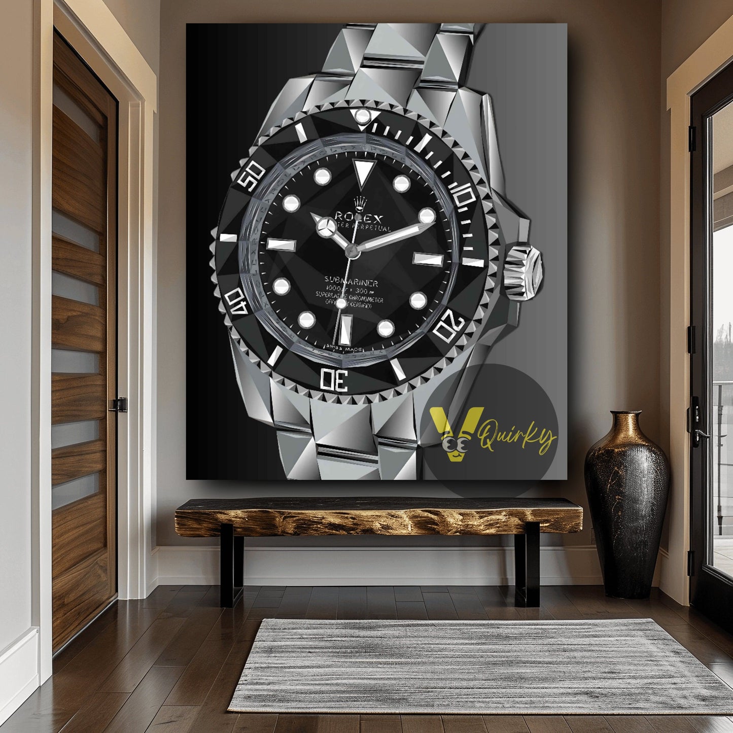 Rolex Watch Luxury Canvas Painting