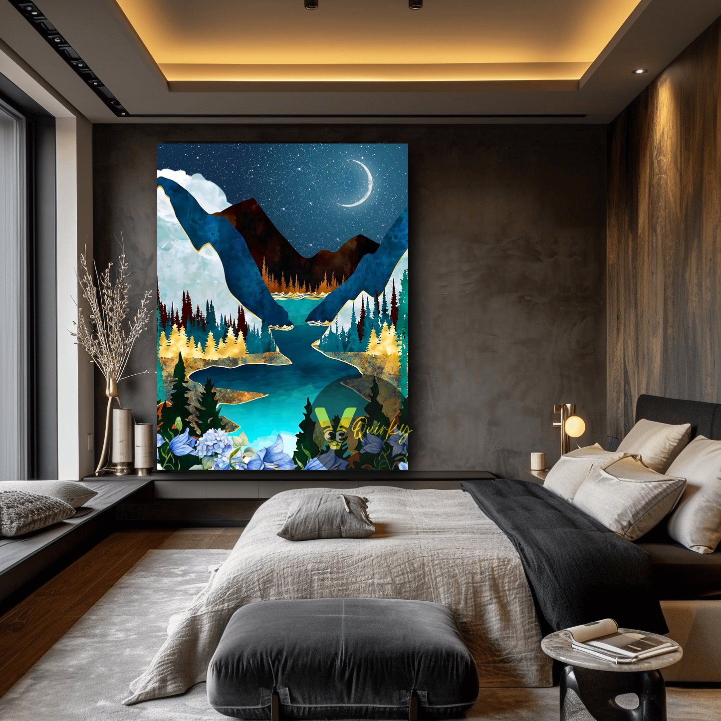 Beautiful Night View Of Nature Canvas Painting