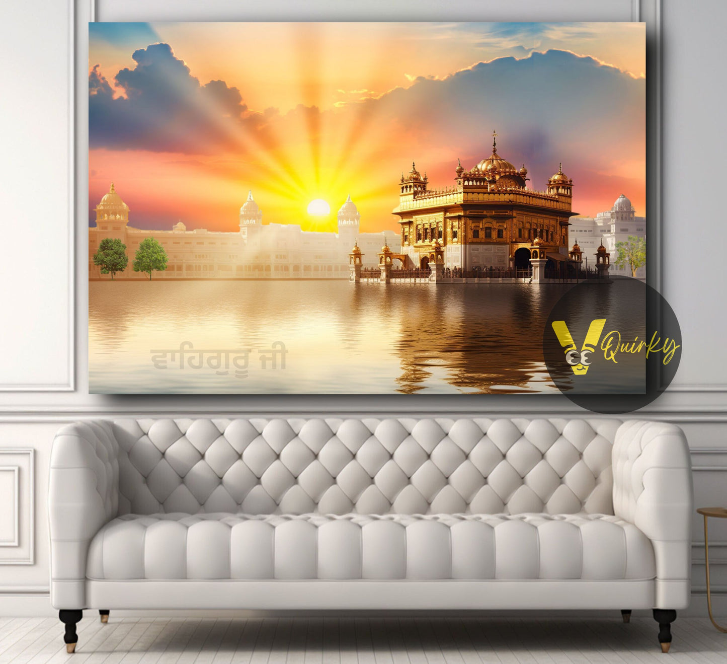 Golden Temple (WAHEGURU JI) Canvas Painting