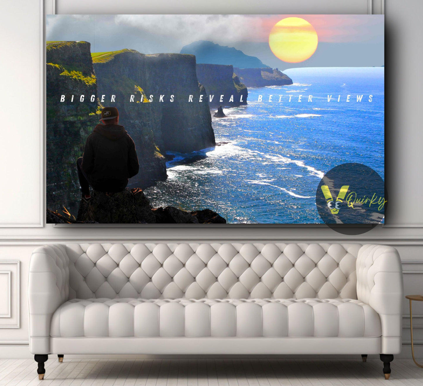 Bigger Risks Reveal Better Views Canvas Painting