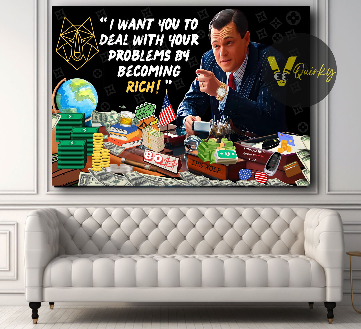 Leonardo Dicaprio (The Wolf of Wall Street 3) Canvas Painting