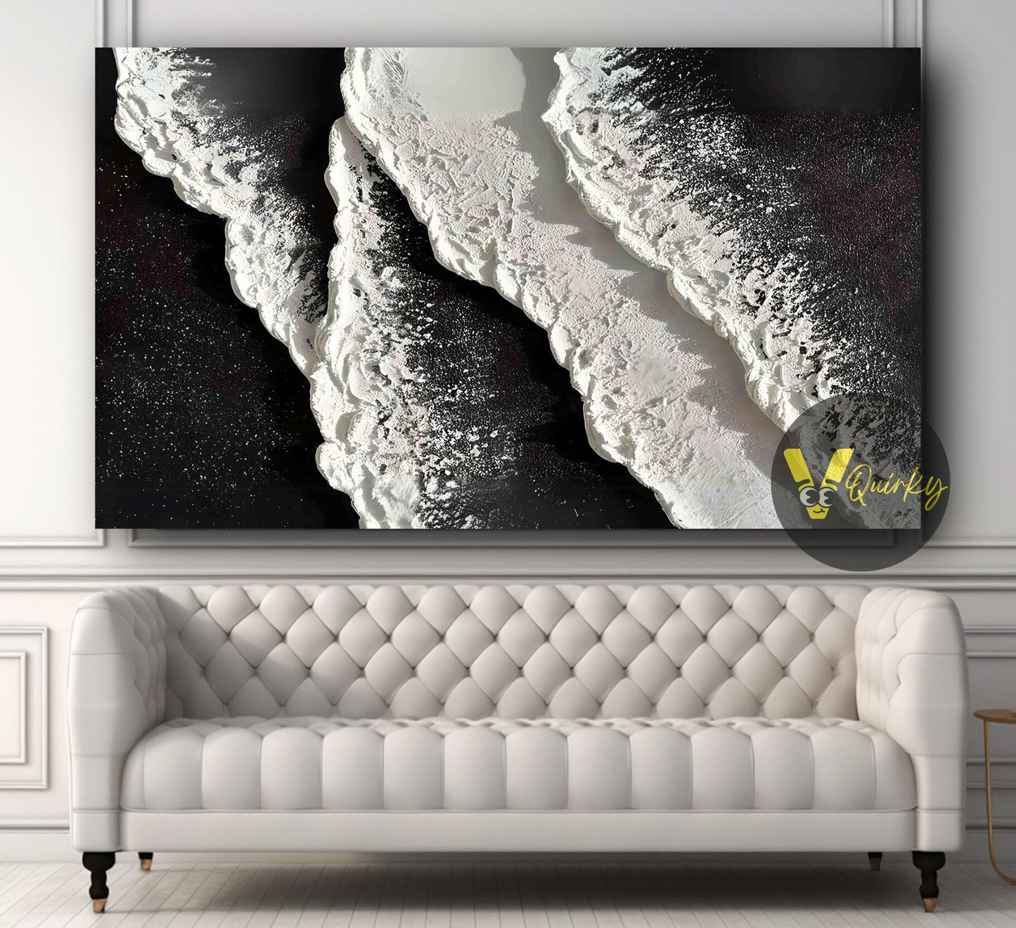 Abstract 3d Ocean Waves H2 Nature Canvas Painting