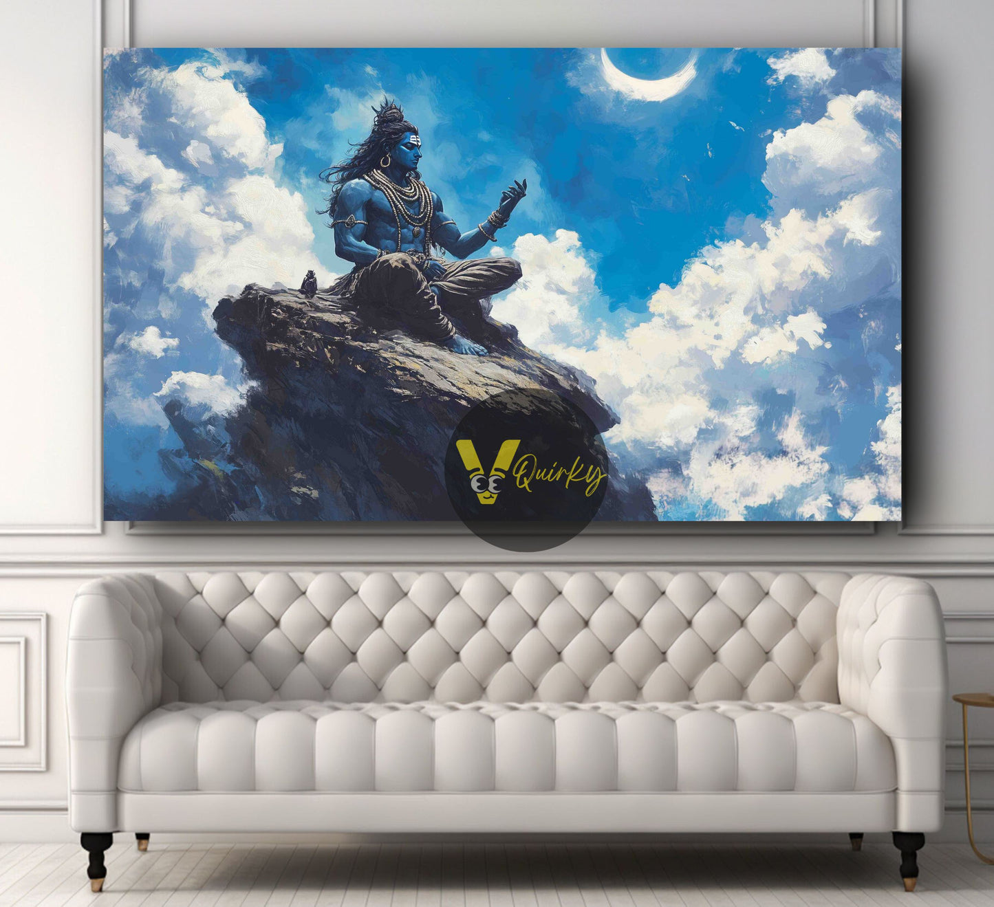 Shiv Ji Horizontal Canvas Painting