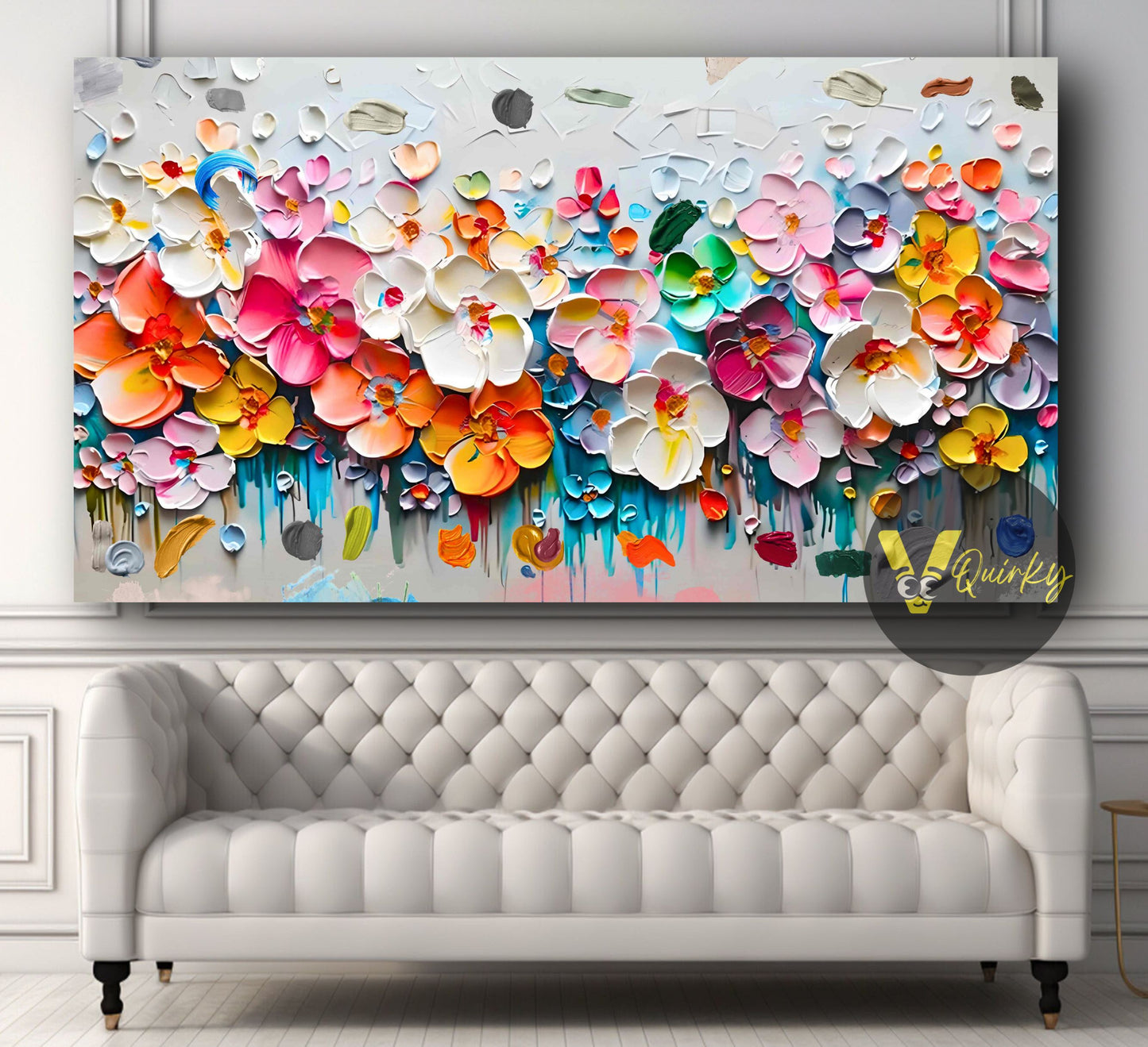 Beautiful Abstract 3d Flower Canvas Painting