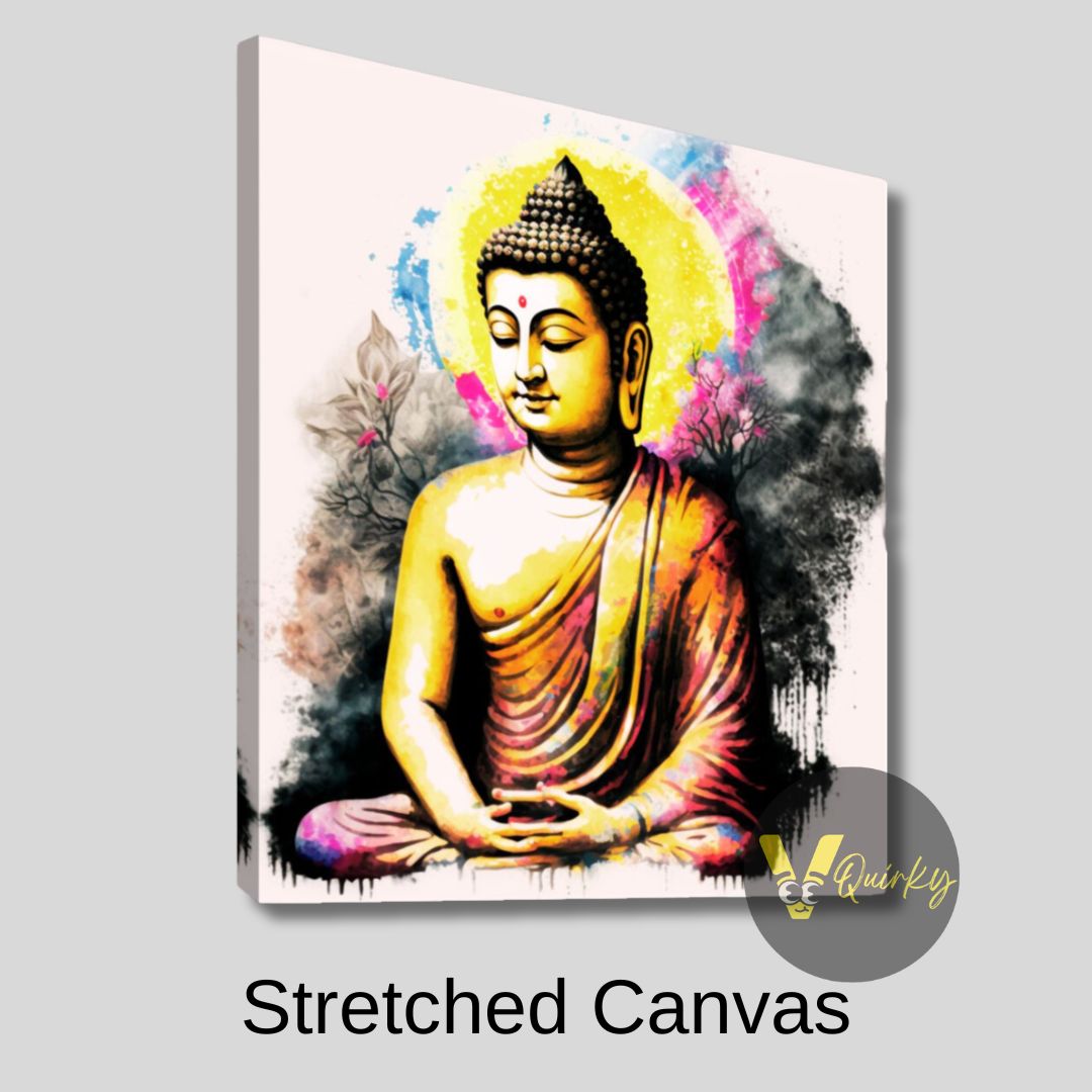 Colorful The Buddha Canvas Painting