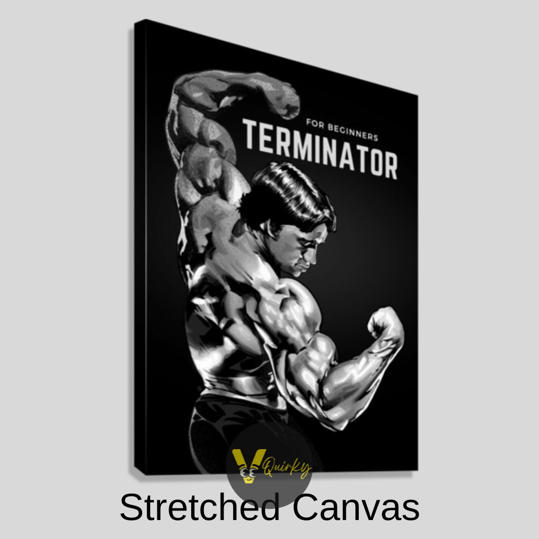 For Beginners Terminator Arnold Schwarzenegger's Gym Canvas Painting