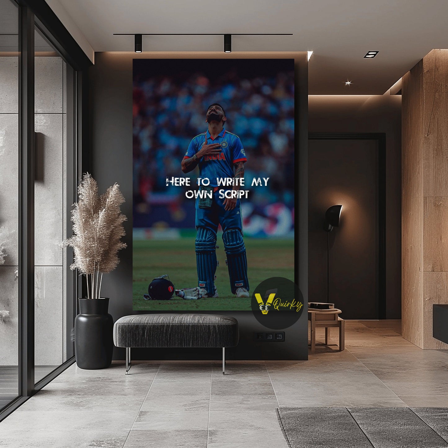 Virat Kohli Here To Write My Own Script Canvas Painting