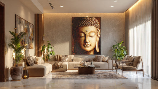 Buddha wall art placement vastu tips for home and living room direction guide