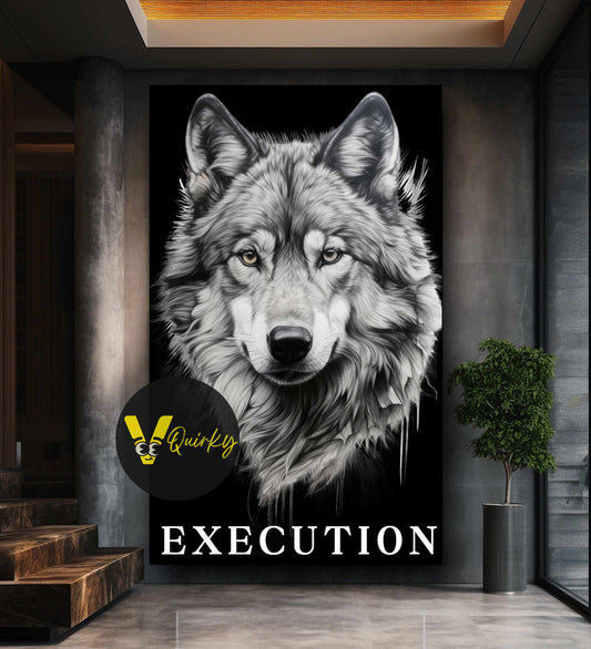 Wolf Execution V1 Canvas Painting