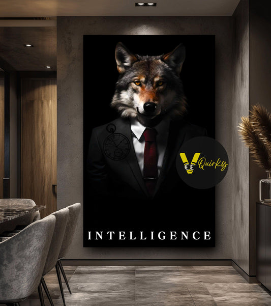 Wolf Intelligence Canvas Painting