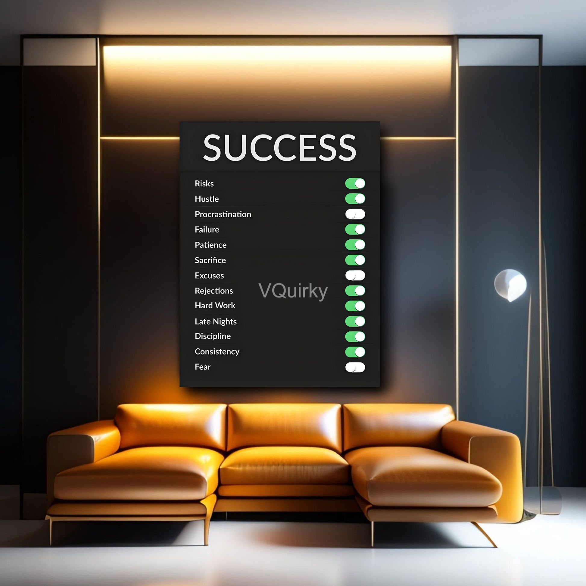 SUCCESS Canvas Painting – VQuirky