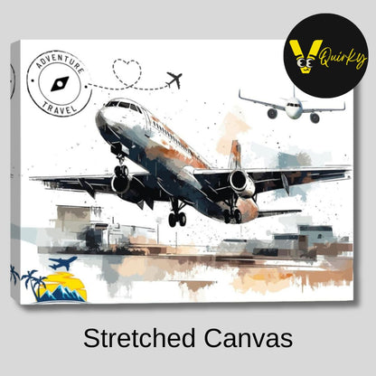 Aeroplanes Travel Adventure Horizontal Canvas Painting