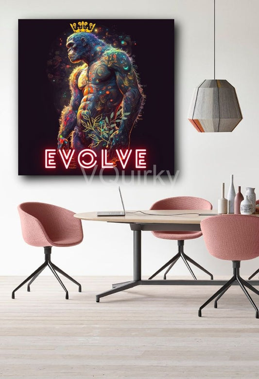 Evolve Monkey Canvas Painting