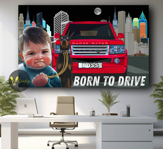 Range Rover Born To Drive Canvas Painting