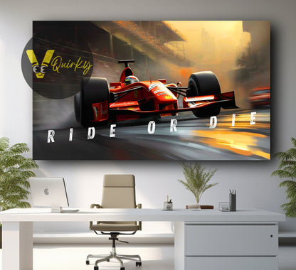 Ride Or Die F1 Horizontal Canvas Painting