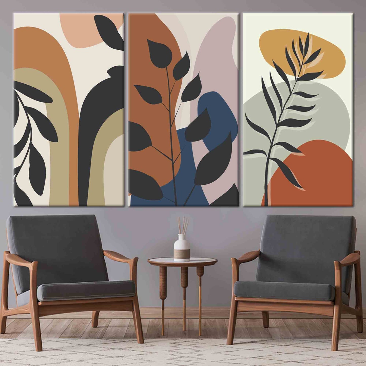 Boho - Set Of 3 Canvas Painting