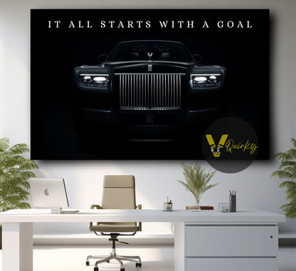 Rolls-Royce It All Starts With A Goal Canvas Painting