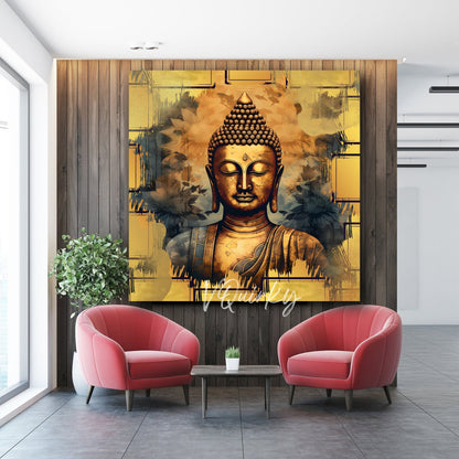Vibrant The Buddha Canvas Painting