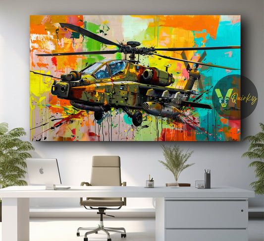 Helicopter Canvas Painting