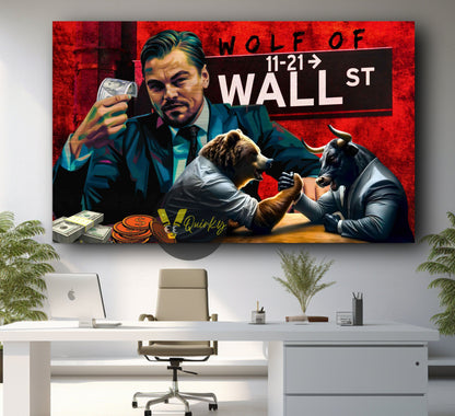 Leonardo Dicaprio (The Wolf of Wall Street 6) Stock Market Canvas Painting