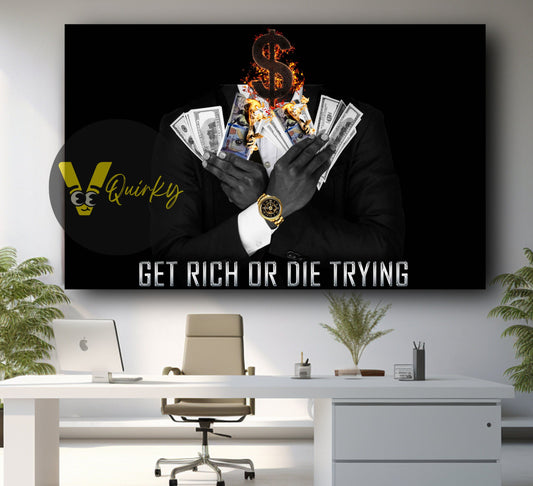 Get Rich Or Die Trying Canvas Painting